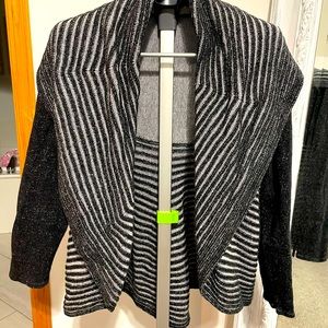 Black Textured Cardigan